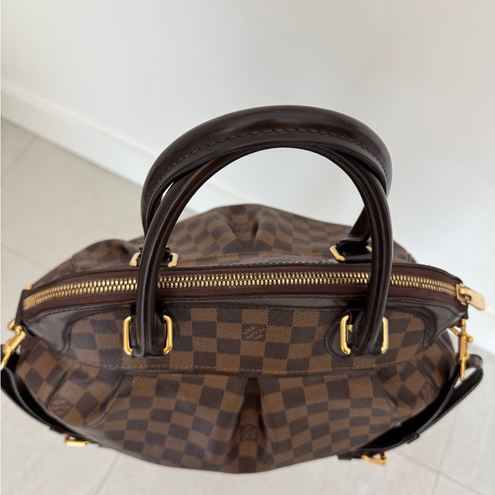Louis Vuitton Trevi Damier Ebene Pm Satchel Shoulder Bag VINTAGE in EUC - Picture 3 of 15